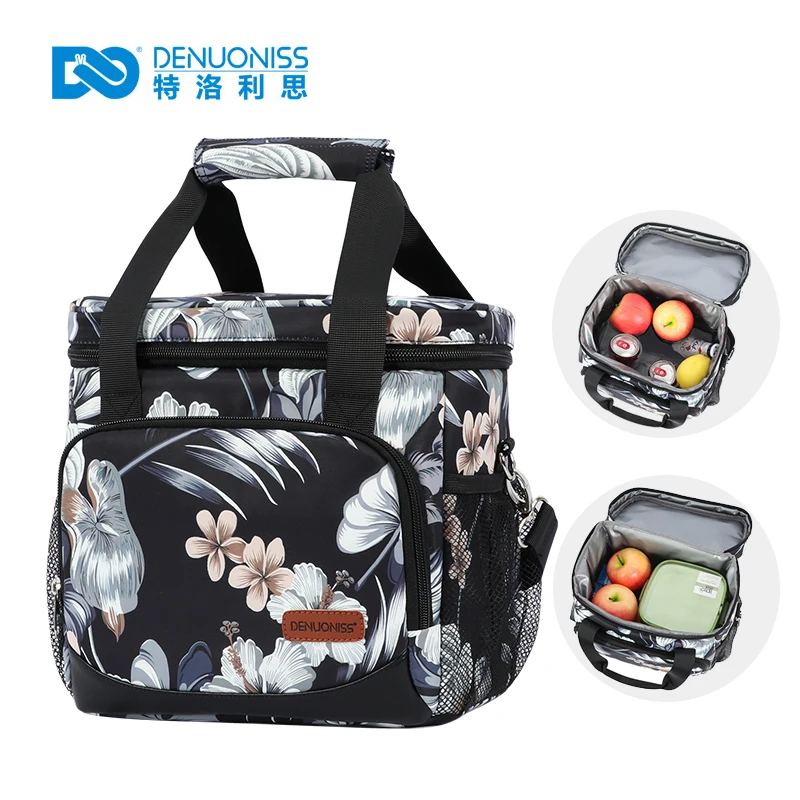 Cooler-Bag Refrigerator Shoulder DENUONISS Insulated Portable Leakproof 16-Cans Printed