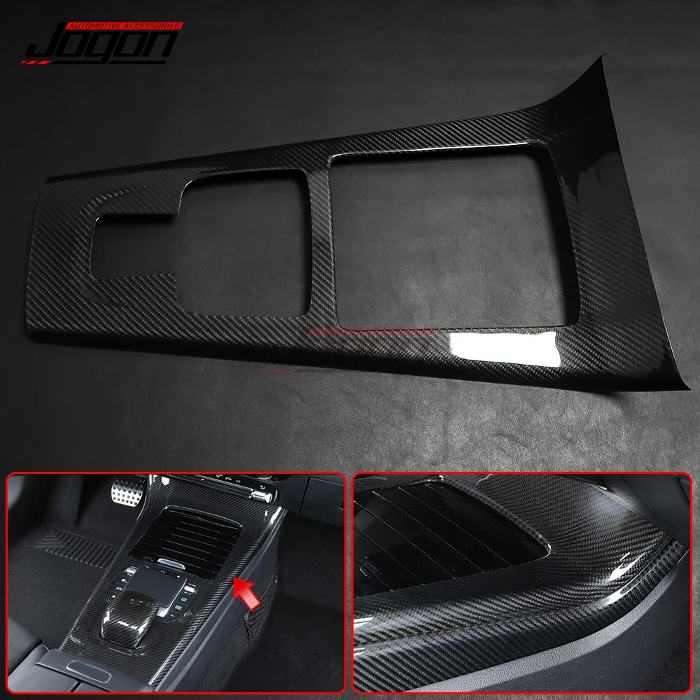 

Автомобильная консоль из углеродного волокна LHD, Центральная ручка переключения передач, панель управления водяным стаканом, отделка для Mercedes Benz CLA C118 CLA180 CLA45 A45 AMG 2020 +