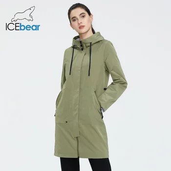 

ICEbear 2020 Women spring windbreaker women long clothes with a hood high-quality brand clothing GWF20002I