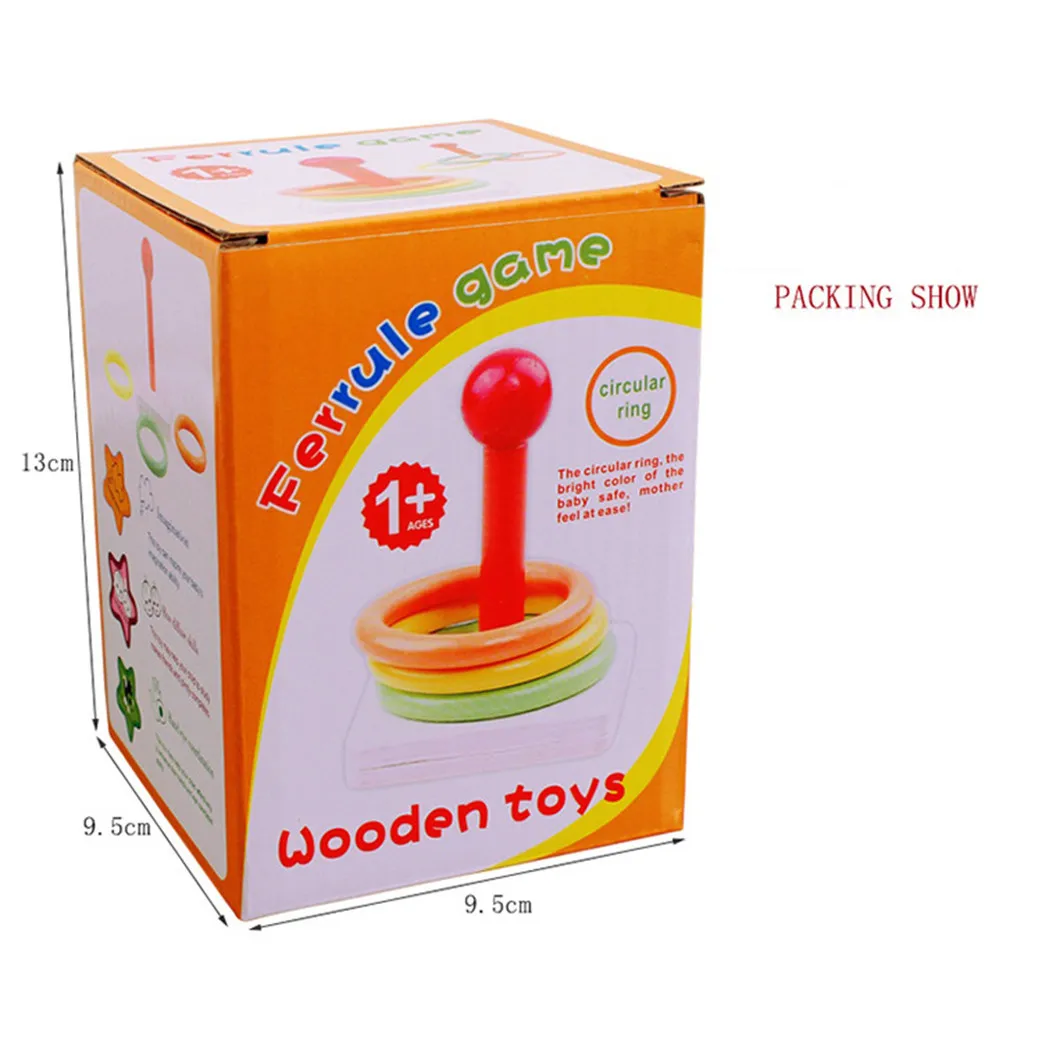 Outdoor Ring Toss Game for Adults and Families Tossing, Wood and Rope#C