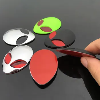 

Cool Car Styling 3D 3M Skull Metal Alien Car Motorcycle Sticker Label Emblem Badge Funny Car Stickers And Decals Accessories