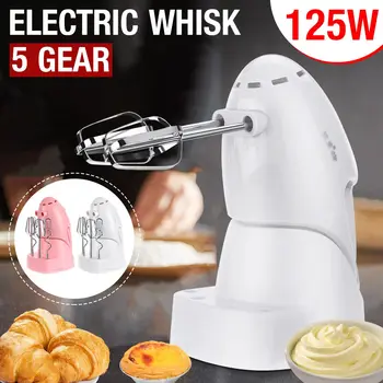 

Handheld Electric Food Mixer 125W 5gears Table Stand Cake Dough Mixer Egg Beater Blender Baking Whipping Cream Machine