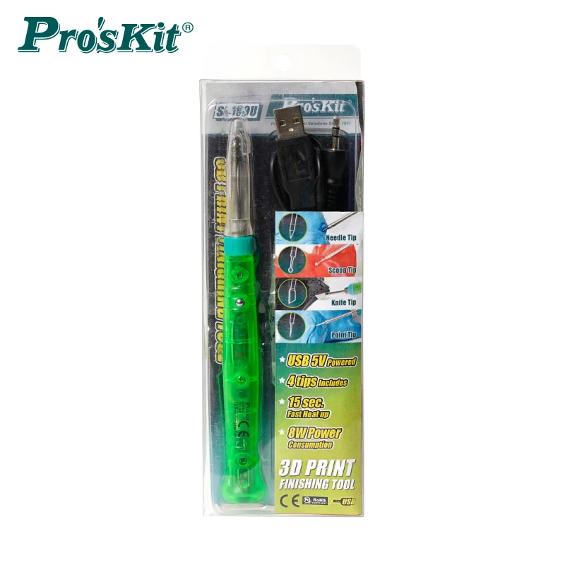 Pro'sKit SI-169U инструмент для 3D печати 8 Вт Ручной USB Электрический паяльник набор обслуживания паяльник Группа Комплект
