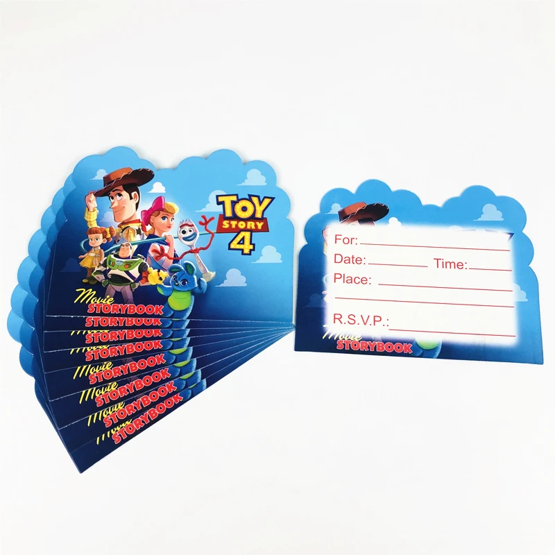 Disney Toy Story 4 Мальчик Дети украшения для вечеринки, дня рождения бумажные стаканчики и тарелки детский душ для 10 человек Одноразовые столовые принадлежности