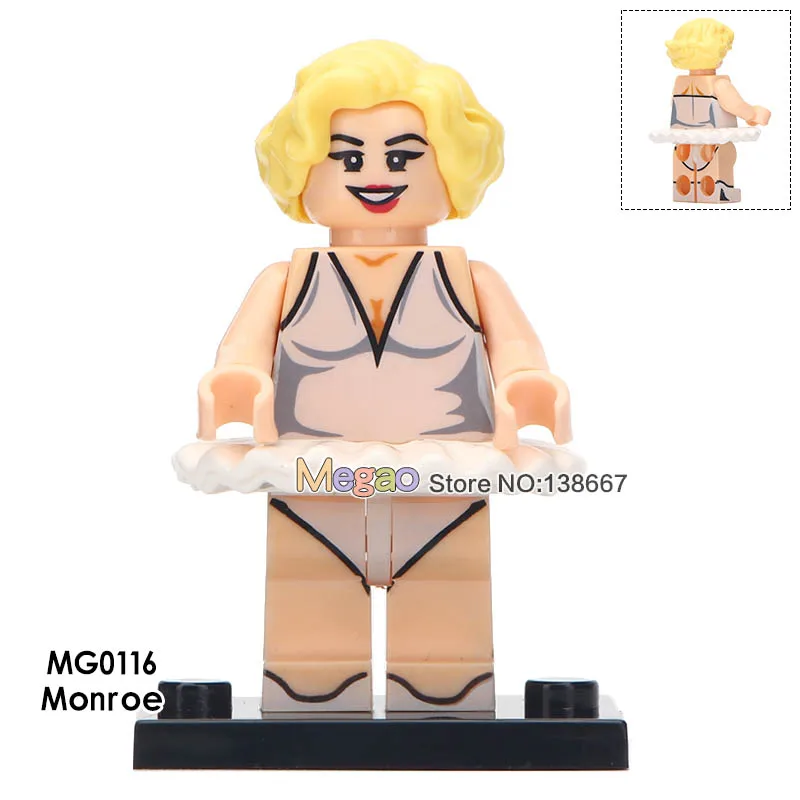 

Single Sale Marilyn Monroe Norma Jeane Baker Golden Globe Award Comedy Best Actress Custom Building Blocks Children Toys