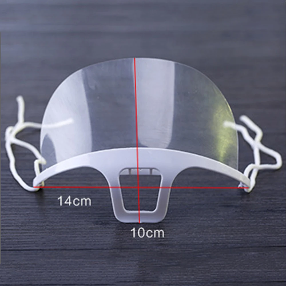 10 Splatter Mouth Transparent Masks Disposable Anti Fog Catering Food Hotel Plastic Kitchen Restaurant Masks Chef's Mouth Shield
