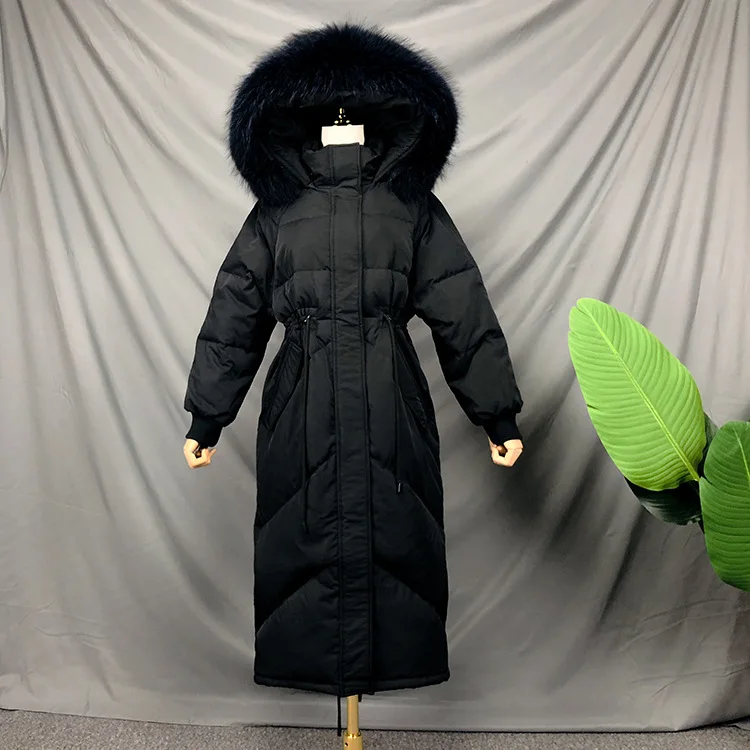 Новая модель года, удлиненный пуховик до колена, Женская Толстая зимняя куртка с воротником Nagymaros 928