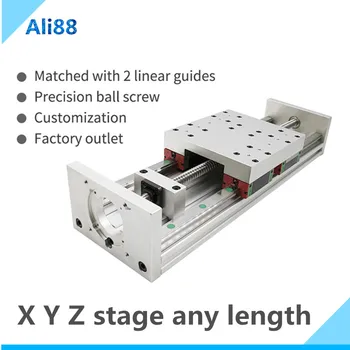 

HGR20 Linear Guide Stage Rail Motion Slide Table SFU1605 BallScrew Nema 23 Motor Module for 3d Printer Parts XYZ Robotic Arm Kit