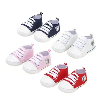 

Newborn Canvas Sports Sneakers Baby Boys Girls First Walkers Shoes Infant Toddler Soft Sole Anti-slip Baby Shoes