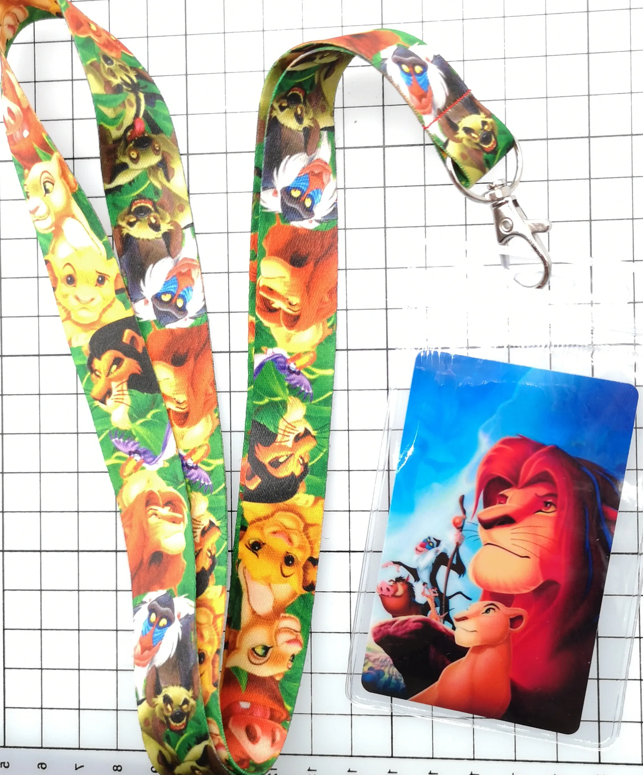 

1 pcs Lion king simba stickers pvc Neck Strap Lanyards Card Holders Bank Neck Strap Card Bus ID Holders Rope Key Chain Gift