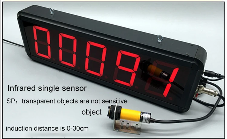5-цифровой СВЕТОДИОДНЫЙ дисплей Автоматический Инфракрасный индукционный счетчик склад производства Дисплей доска конвейерная лента