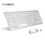 2.4G Wireless Keyboard and Mouse, Russian Layout U.S. Layout, Compact, Convenient, Ultra Thin, Ergonomic, Silver White 1