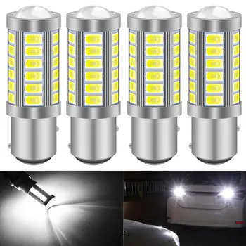 

KATUR 4x 1157 BAY15D P21/5W Led Bulbs Double Contact Brake Stop Lights for DRL Function along with integrated Parking Lamp Beam