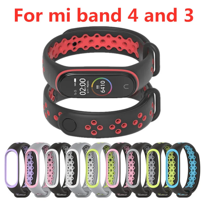 

Sport Mi Band 4 3 Strap wrist strap for Xiaomi mi band 4 sport Silicone bracelet for xiaomi Mi band 3 band4 smart watch bracelet