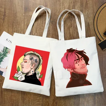 

Lil Peep New Female Handbags Hot Selling Fashion Handbag Canvas Bag Tote Ladies Casual Shoulder Bag Reusable Shopping Bags