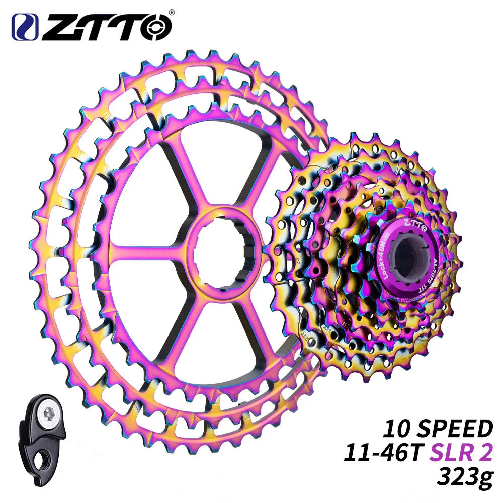 Ztto MTB 10 Скорость 11-46T SLR2 Сверхлегкий кассета Радуга k7 HG Совместимость Bike10v46T ЧПУ свободного хода для X0 X9 X7 M610 M781 M786