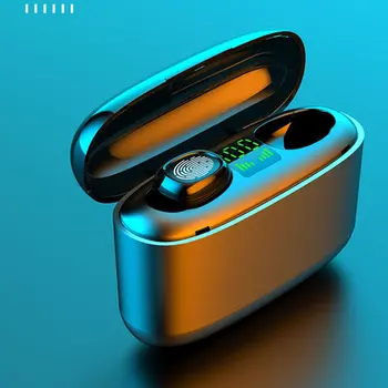 

Digital display earphone wireless 5.0 binaural call in-ear earphone sports large battery compartment headsets