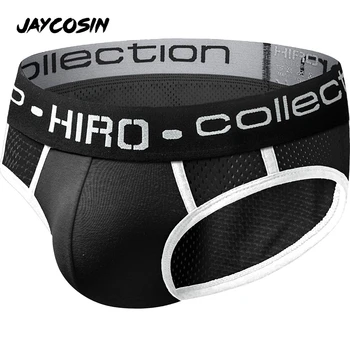 

JAYCOSIN 2020 New Men Underwear Briefs Slip Mesh Shorts Cueca Gay Men Underwear Sexy Male Panties Breathable Cotton Mens Briefs