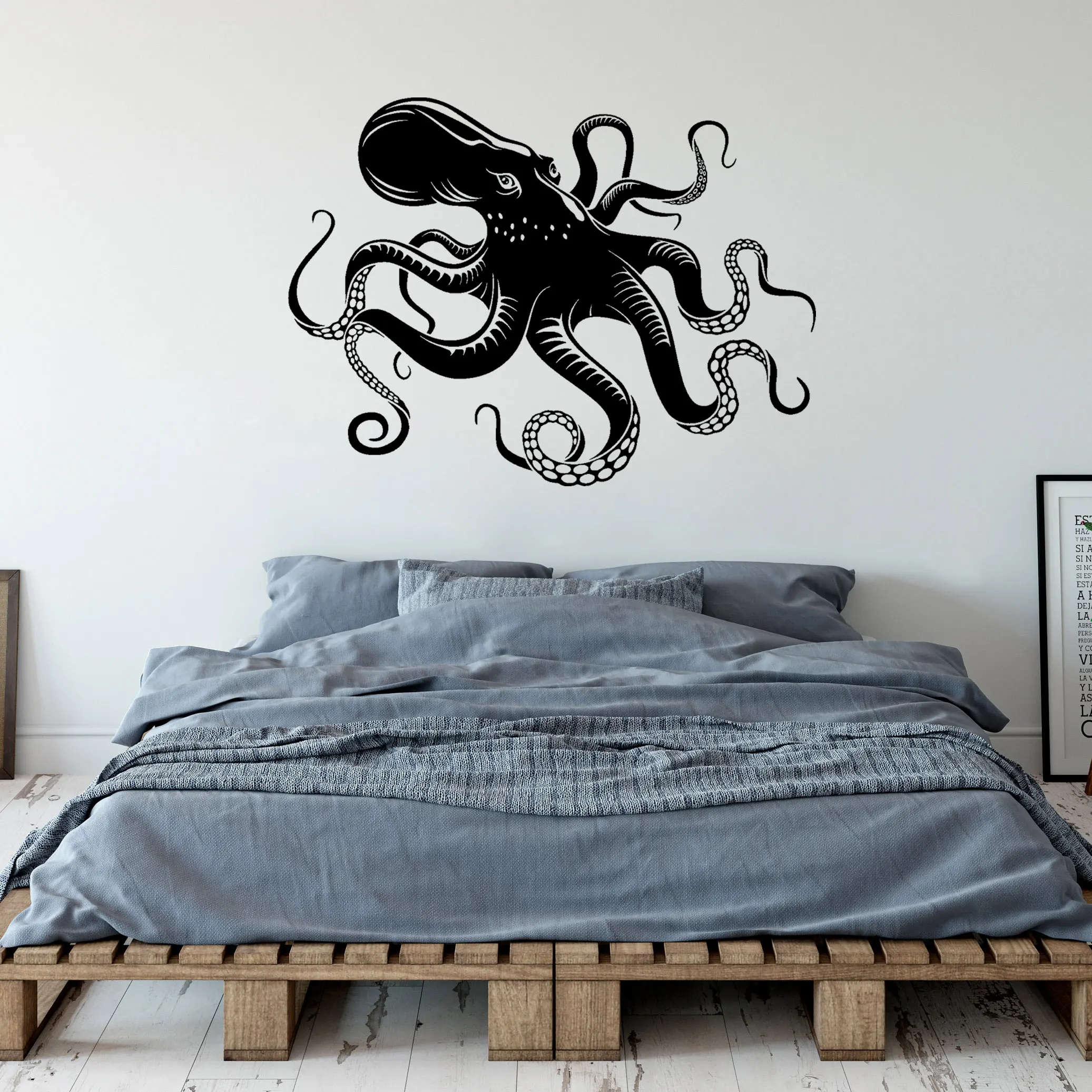 

Octopus Tentacles Wall Stickers Bedroom Decor Marine Art Ocean Animals Vinyl Wall Decal Home Decoration For Bathroom DW11474