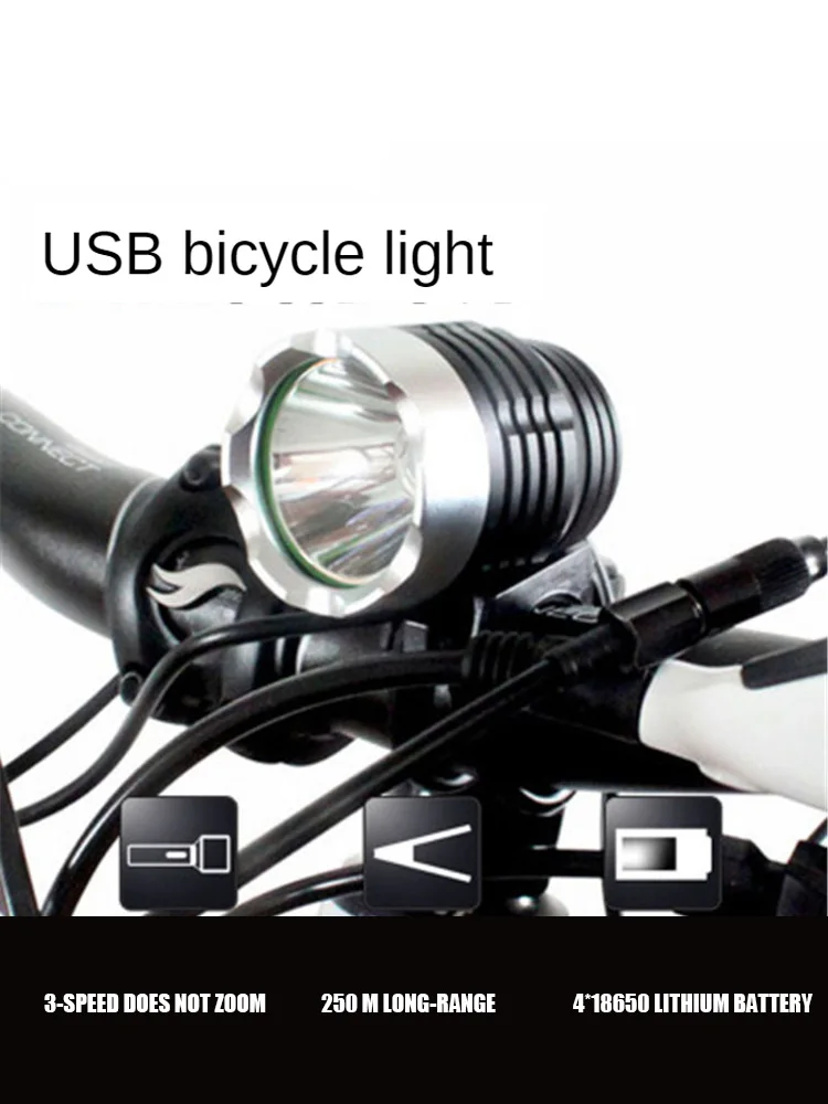 New 1200lm XML T6 LED Bicycle Lanterna Bike Headlamp HeadLight Lamp Flashlight Lights 6400mAh Battery Front Bike Light