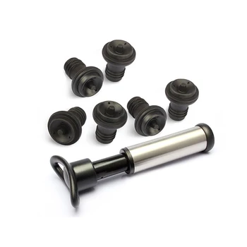 

Wine Stopper With Vacuum Pump Bar Accessories Air lock Aerator Stainless Steel Bottle Stopper Keep Wine Fresh Saver Sealing