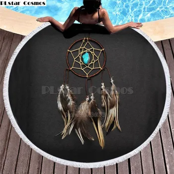 

Bear Totem/Native Indian Bath Towel for Beach Thick Round 3d print Fabric Quick Compressed Towel new style-7