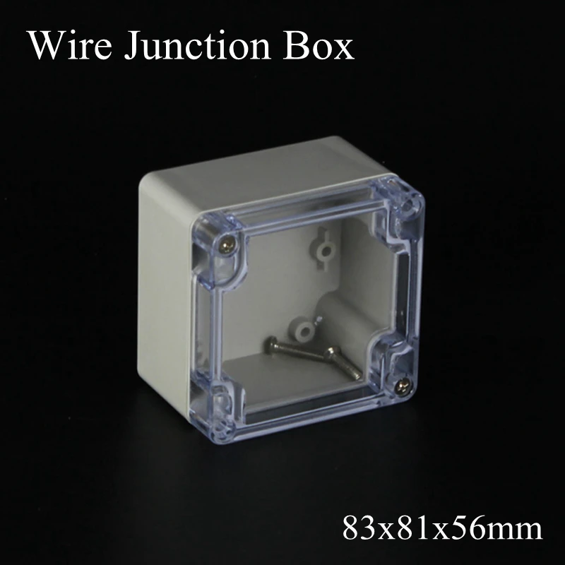 83x81x56 мм ABS IP65 водонепроницаемая Пластиковая распределительная коробка для проводов прозрачный распределительный футляр для проекта чехол Электронный Прозрачный чехол