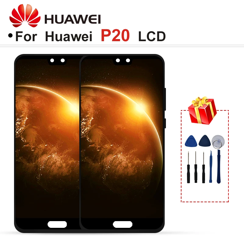 P20 с ЖК дисплеем для HUAWEI дисплей EML L29 L22 L09 экран дигитайзером сенсорного экрана