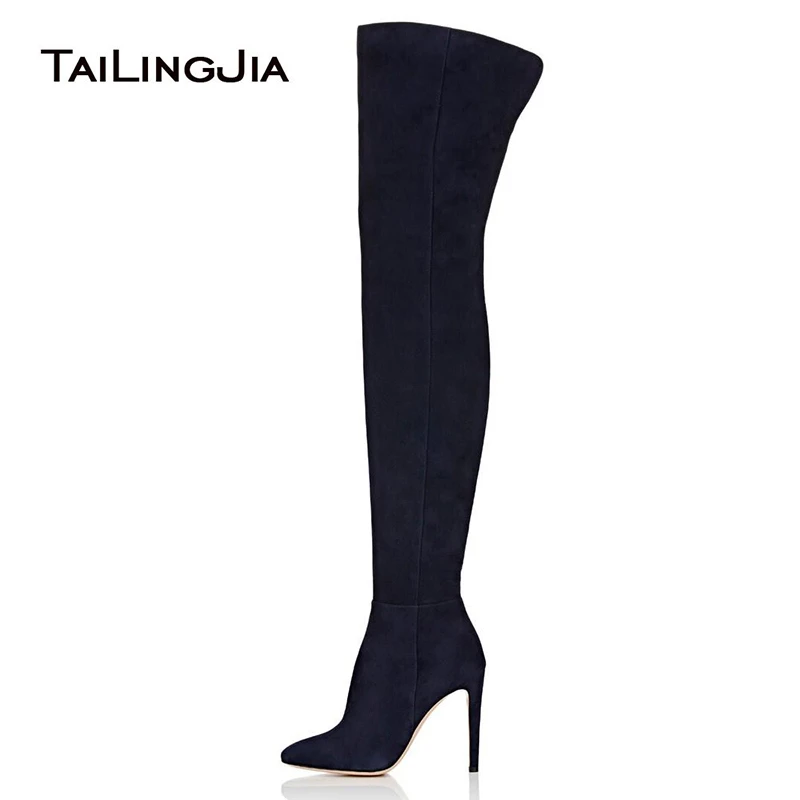 tall black boots over the knee