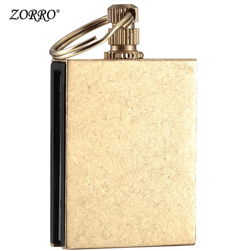 Knurling New Zorro copper lighter kerosene creative lettering ten thousand times match man lighter personality gift boyfriend - Цвет: Knurling