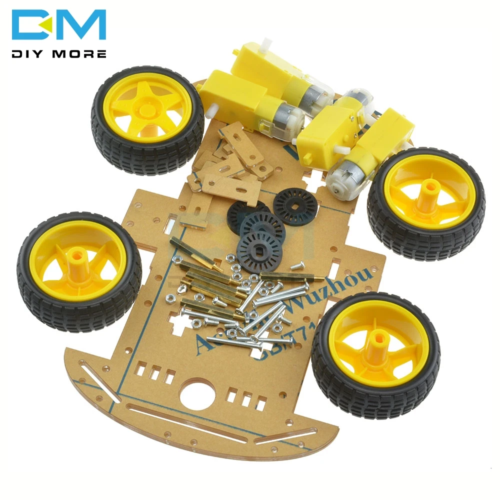 Smart Car Kit 4WD Smart Robot Car Chassis Kits Car With Speed Encoder and Battery Box Diy Electronic Kit for Arduino
