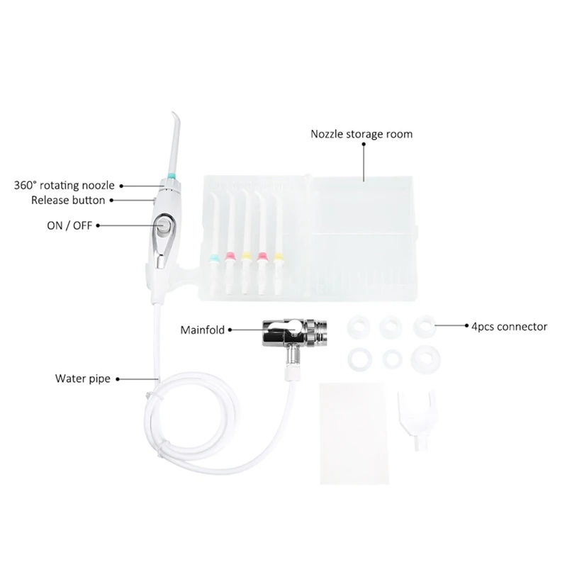 Зубная нить, водный уход за полостью рта, очиститель зубов, 6 струйных наконечников, ирригатор для полости рта, портативный ирригатор для полости рта, зубная нить