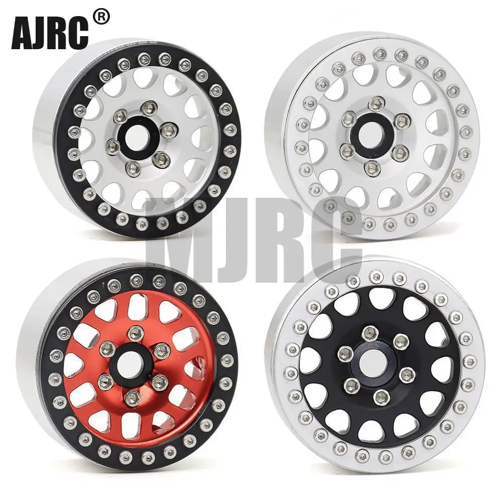 

Ajrc 4pcs Aluminum Alloy 1.9 Beadlock Wheels Rims For 1/10 Rc Crawler Axial Scx10 Scx10 Ii 90046 Trax Trx4 D90