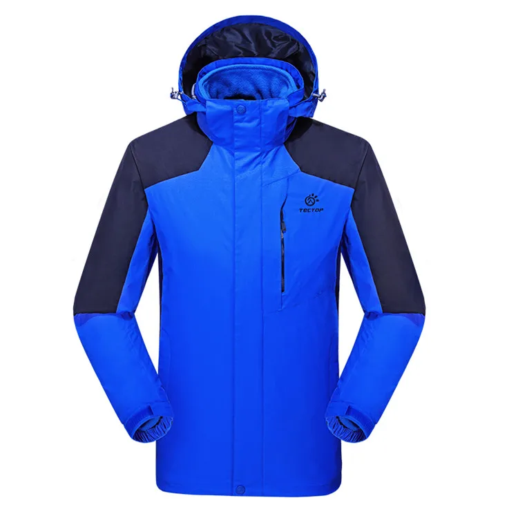 TECTOP для мужчин и женщин 2 шт. походная куртка для спорта на открытом воздухе термальная ветровка для скалолазания кемпинга треккинга лыжного спорта женское Мужское пальто VA672 - Цвет: Men Royal Blue