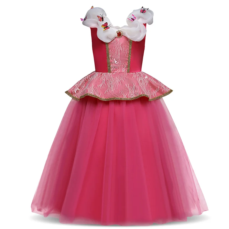 Костюм на Хэллоуин для девочек, платье принцессы Анны вечерние платья Белла Золушка Рапунцель Эльза платье Фэнтези Детская одежда - Цвет: Style16