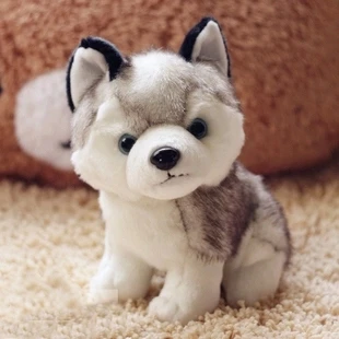 100% Orignal 2019 Kawaii 21-38 CM Simulation Husky Dog Plush Toy Gift For Kids baby toy birthday present Stuffed | Игрушки и хобби