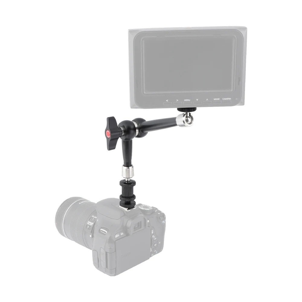 

HDRIG Robust 9 inch Magic Articulated Arm With 1/4'' Male Threads Locating Pins Shoe Mount for Microphone Monitor Flash Light