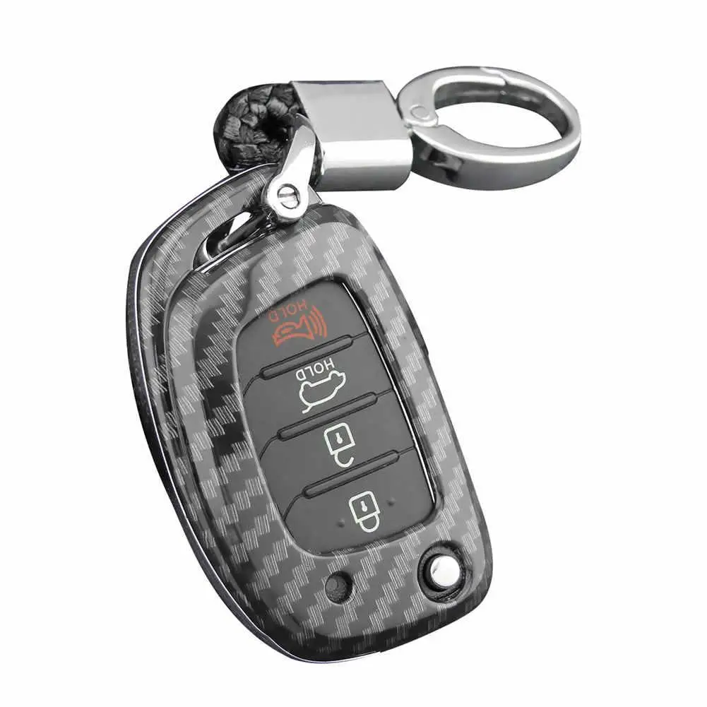 

Key Case Fob Bag Holder ABS Hard Shell Cover Parts Fit For For Hyundai Sonata 2015-2019 Tucson Elantra
