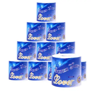 

10 Roll Paper Towel - Native Wood Pulp Paper Towel Bathroom Toilet Tissue Paper Degradable Roll Paper For Workshop Restaurant