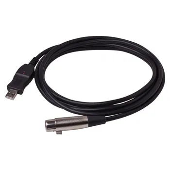 

3M USB Microphone Mic Link Cable Adapter Male XLR Female For PC For Notebook MAC
