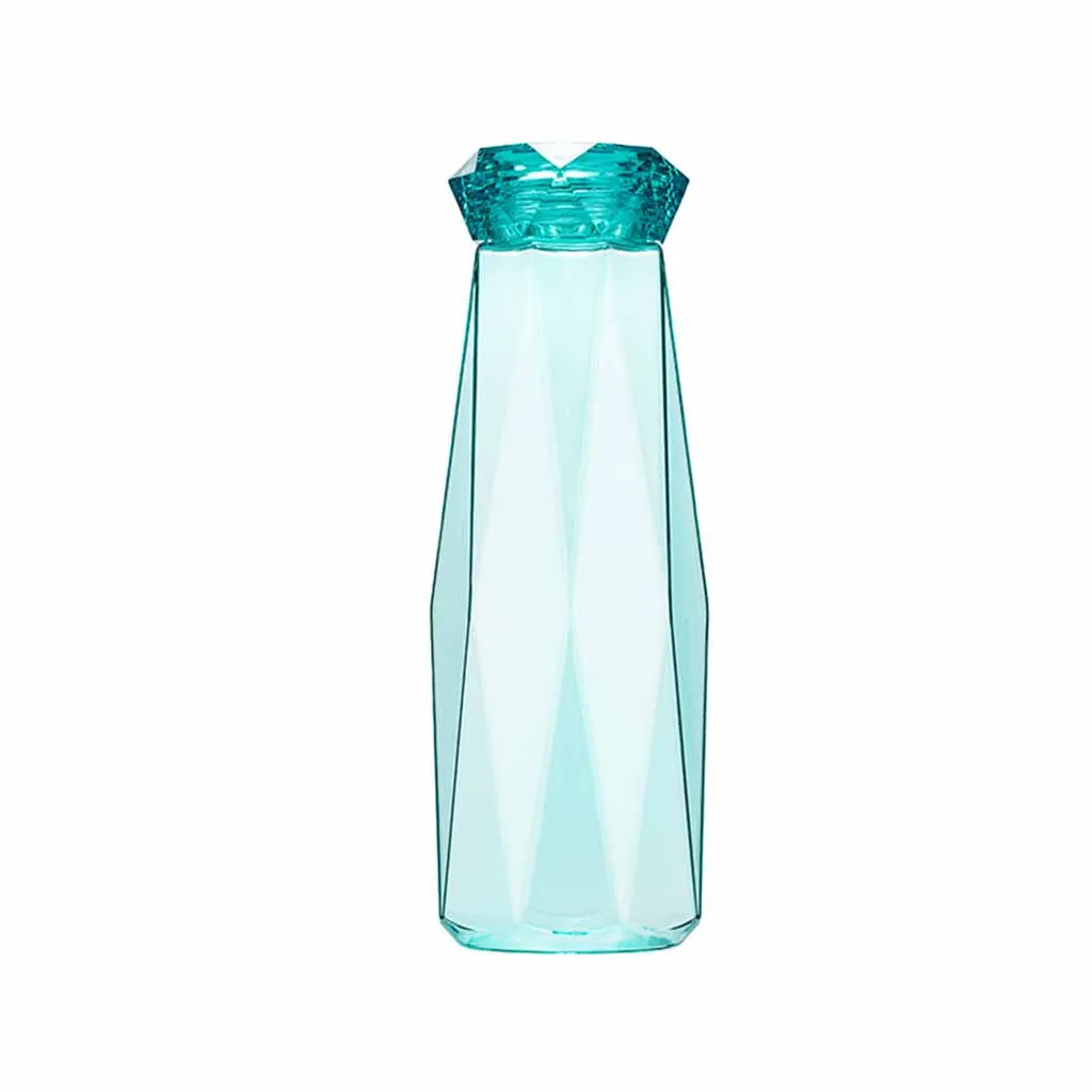 Алмазный прозрачный стакан небьющаяся портативная герметичная Спортивная дорожная бутылка для воды, чашка для велоспорта, кемпинга A1 - Цвет: Зеленый