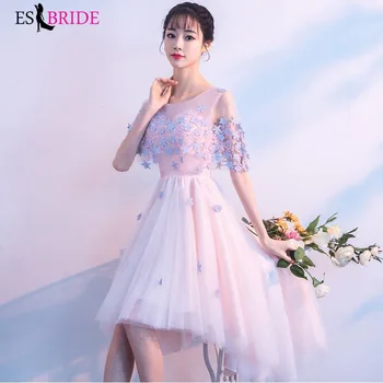

Special Occasion New Arrival Elegant Round Collar Wedding Party Formal Gown Dress Lace ES1643 bridesmaid dresses 2020