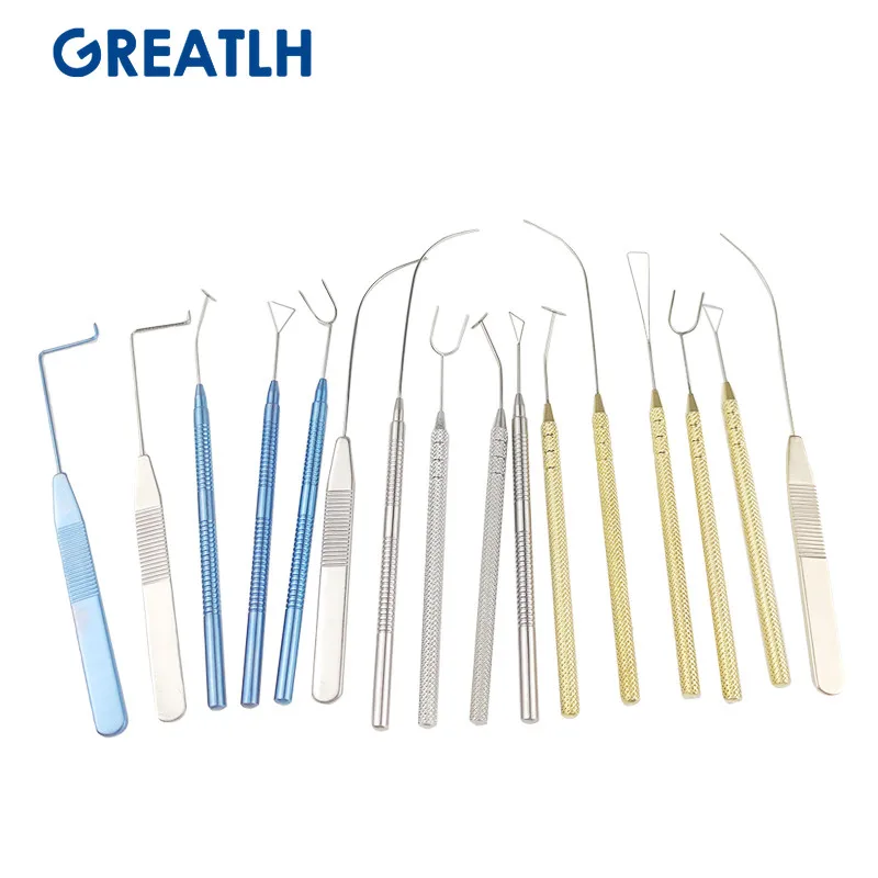 Ophthalmic Surgical Instruments Beauty Plastic Surgical Tool Titanium Double Eyelid Designer Triangle Simulator U-Shaped Double Eyelid Embedding Tool T-Shaped Designer Ophthalmic Tools