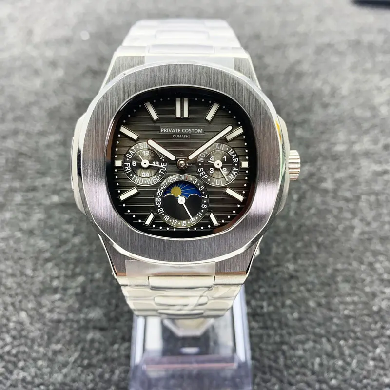 PROD 1005003256112425 Multifunctional Fashion Casual Mens Watch 41mm
Automatic Mechanical Luminous Waterproof Steel Transparent Glass Back
Cover