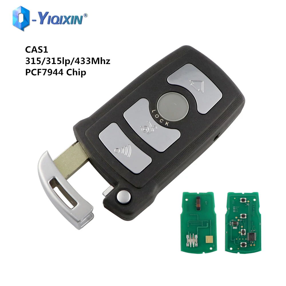 YIQIXIN CAS1 System 315/315LP/433/868Mhz PCF7944 Chip For BMW 7 Series E65 E66 E67 E68 745i 745Li 750i Remote Car Key 4 Buttons