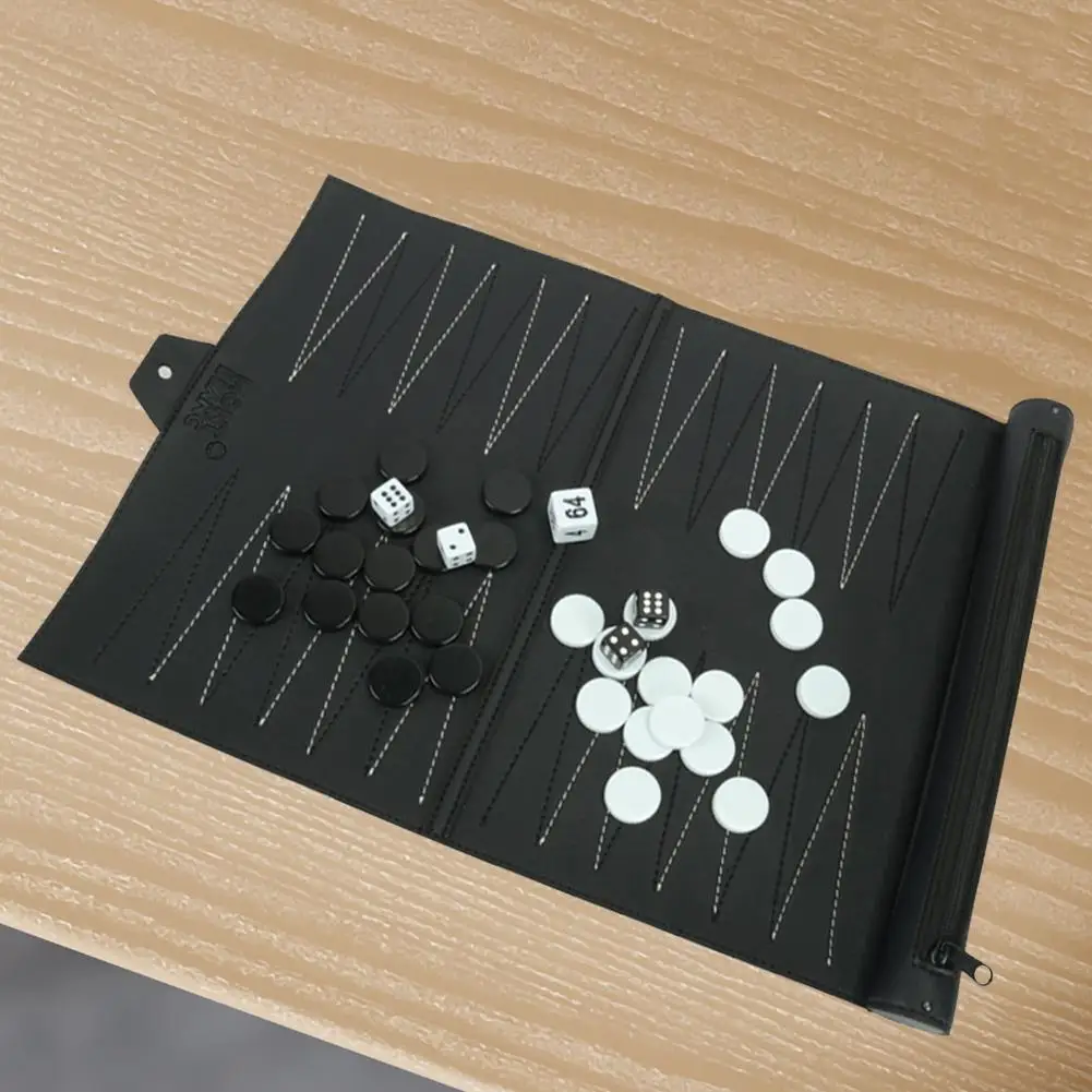 

Leather Chessboard PU Chess Board Portable Checker Board High Quality Backgammon High-end Board Chess Game