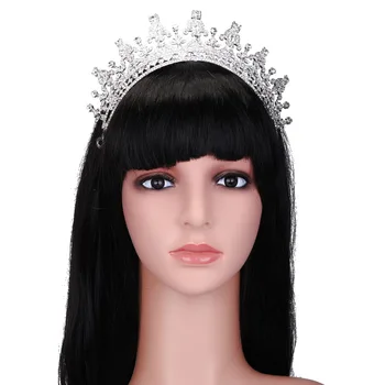 

New Fashion Bridal Wedding Alloy Crown Women Pearl Diamond Hair Accessories Diademas Para El Pelo Mujer