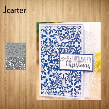 

Rectangle Snowflake Background Metal Cutting Dies Scrapbooking Craft Stencil Make Album Paper Model Mould Mold Decor Template