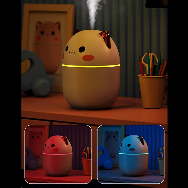 200ml Air Humidifier Cute Kawaiil Aroma Diffuser With Night Light Cool Mist For Bedroom Home Car