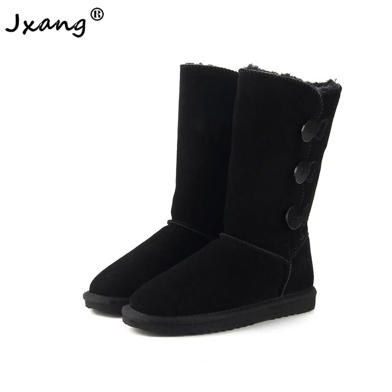 

JXANG 2020 new Australian ladies fashion boots genuine leather snow boots ladies winter warm non-slip women's boots botas mujer